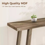 Console 2 plateaux de 71 pouces avec cadre en bois