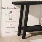 Console 2 plateaux de 71 pouces avec cadre en bois