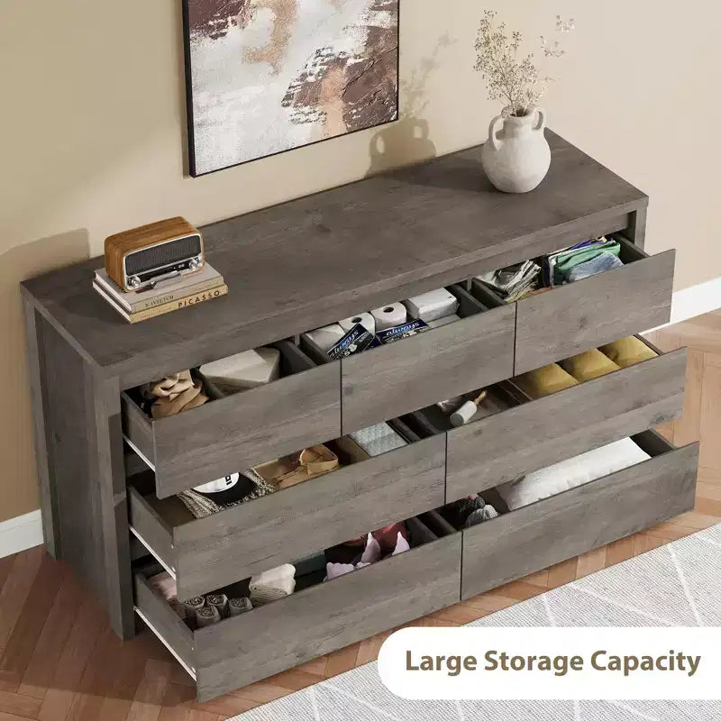 7-Drawer Wooden Dresser
