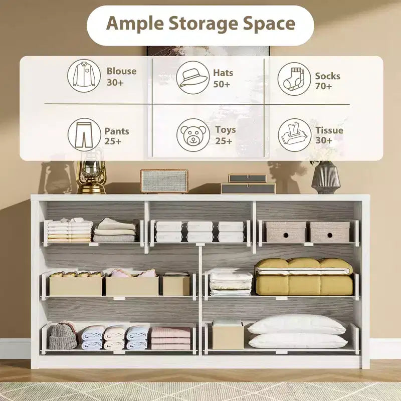 7-Drawer Wooden Dresser