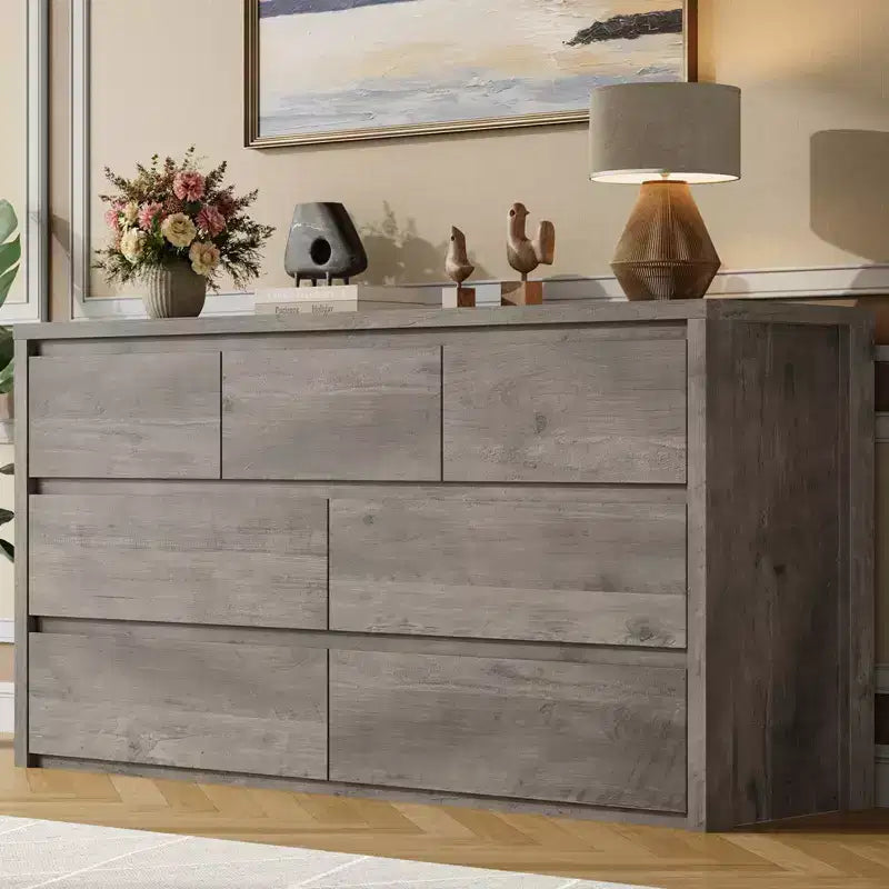 7-Drawer Wooden Dresser