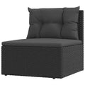 vidaXL Outdoor Sofa Set Solid Acacia Wood and Polyester Natural
