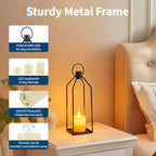 Ensemble de lanternes à bougies LED sans flamme avec télécommande