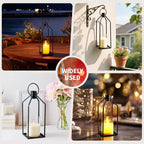 Ensemble de lanternes à bougies LED sans flamme avec télécommande