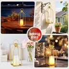Ensemble de lanternes à bougies LED sans flamme avec télécommande
