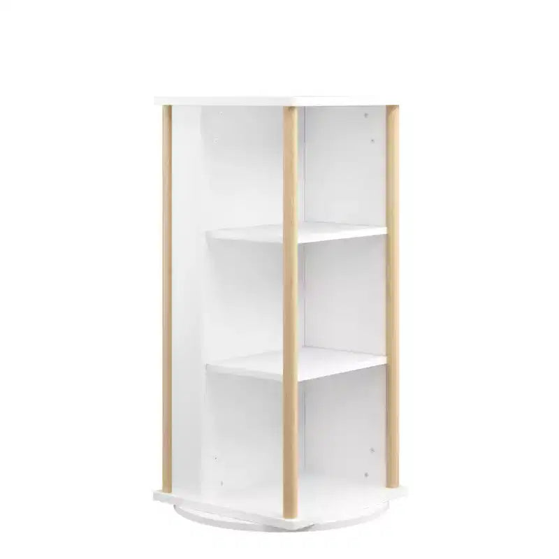 3-Tier Rotating Kids Bookshelf with Chalkboard and Toy Storage