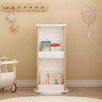 Étagère à livres rotative à 3 niveaux pour enfants avec tableau noir et rangement de jouets