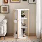 Étagère à livres rotative à 3 niveaux pour enfants avec tableau noir et rangement de jouets