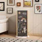 Étagère à livres rotative à 3 niveaux pour enfants avec tableau noir et rangement de jouets
