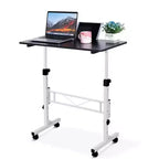 Mobile Standing Desk - Adjustable Height, Rolling Laptop Table with Wheels, Portable Workstation, Home Office Overbed Training Room