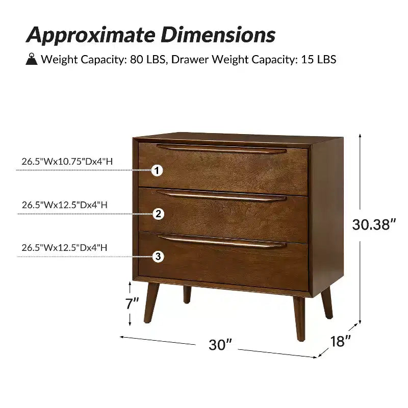 3-Drawer Accent Chest