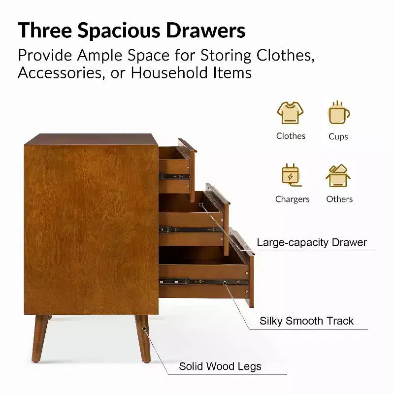 3-Drawer Accent Chest