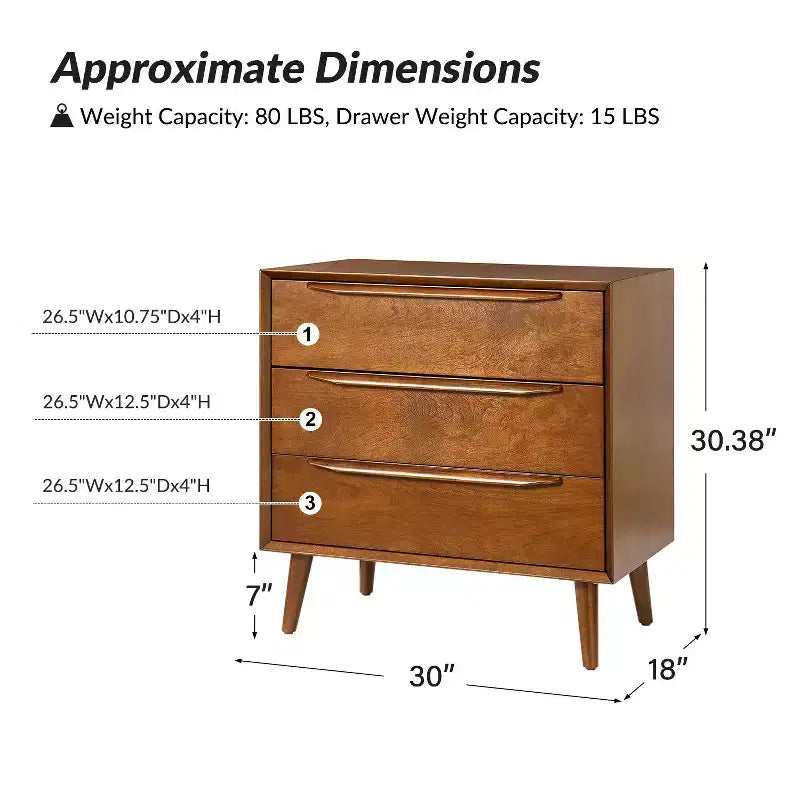 3-Drawer Accent Chest