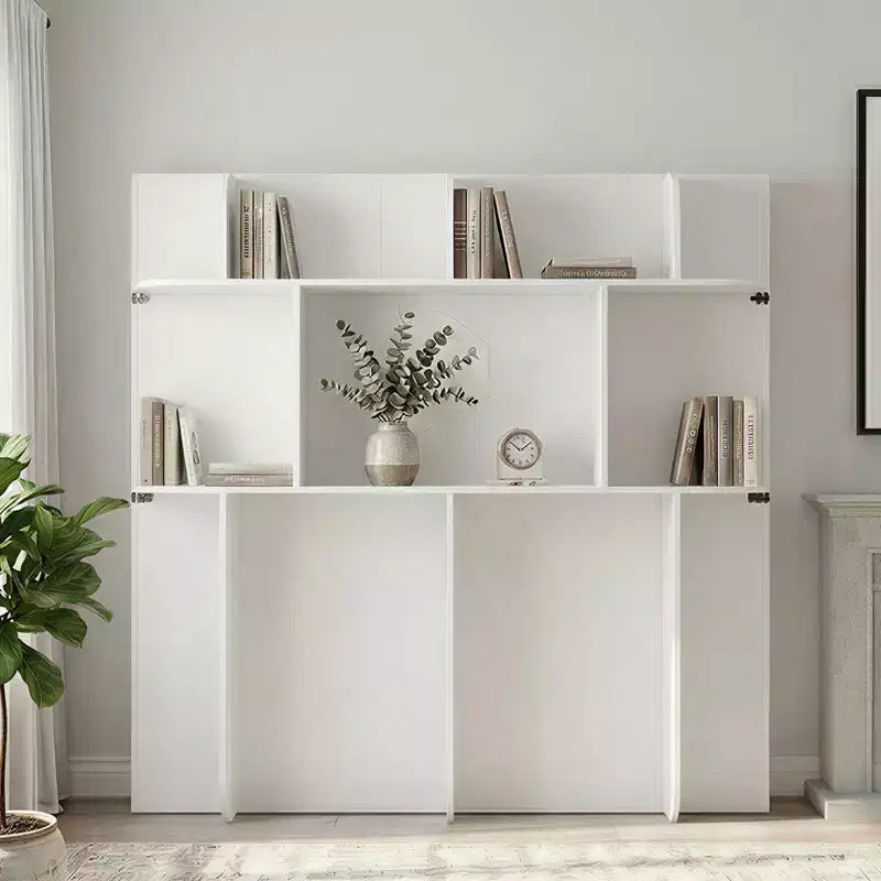 2-in-1 Invisible Murphy Bed with Shelf Storage, Queen Size