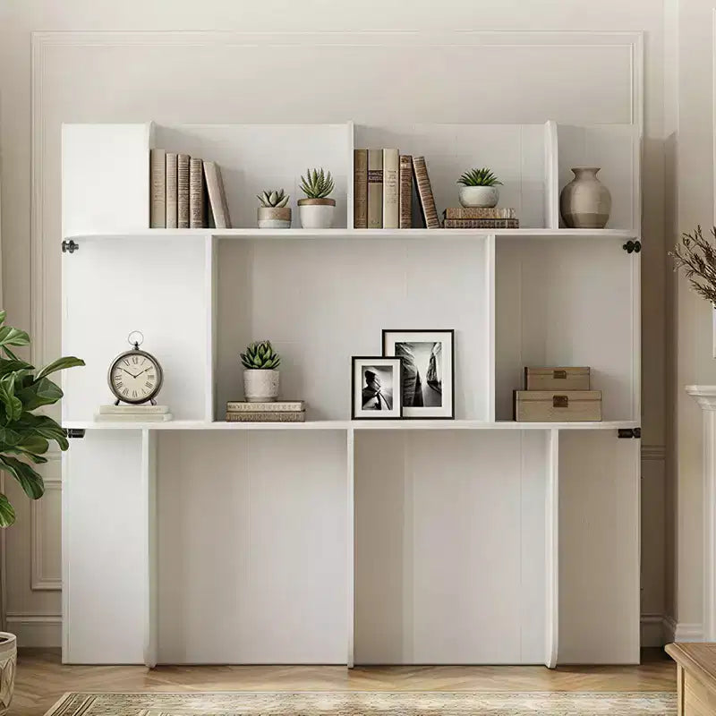 2-in-1 Invisible Murphy Bed with Shelf Storage, Queen Size