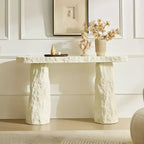 GDFStudio Rosalynd 53.94 Modern Fiberglass Console Table with Irregular Legs