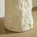 Console moderne en fibre de verre avec pieds irréguliers, 137 cm de large, beige
