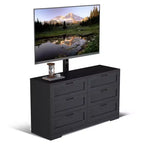 Meuble TV avec support mural et 6 tiroirs – Meuble console multimédia réglable en hauteur