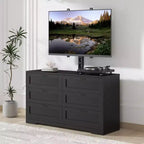TV Stand with Mount and 6 Drawers. Entertainment Center for 32-80 Inch . Height Adjustable Media Console for Bedroom & Living Room