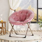 Fauteuil soucoupe en fausse fourrure, chaise lune pliable surdimensionnée pour adultes et adolescents, siège d'appoint pour chambre ou dortoir