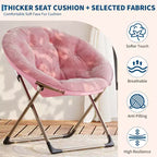 Fauteuil soucoupe en fausse fourrure, chaise lune pliable surdimensionnée pour adultes et adolescents, siège d'appoint pour chambre ou dortoir