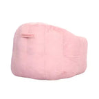 Pouf poire moderne en fausse fourrure avec accoudoirs