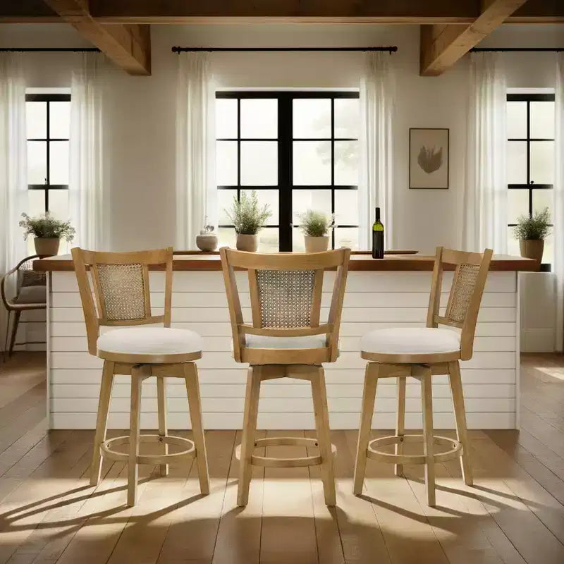 Adjustable Height Upholstered Barstool