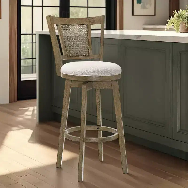 Adjustable Height Upholstered Barstool