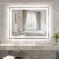 SUMERAIN 40x32 Wall Bathroom Mirror with 3 Color, Fog-Free ETL Smart Vanity Mirror Tempered Glass