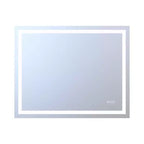 Miroir de salle de bain LED 40x32 pouces avec anti-buée, intensité variable, 3 températures de couleur